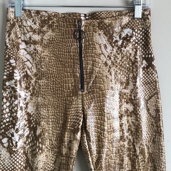 Snake Print Leggings / Mocha NWT - Picture 4 of 8